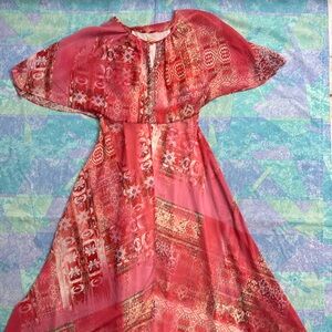 Reba Red Off the Shoulder Sundress